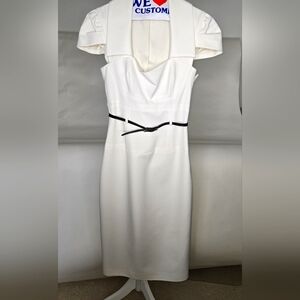 BLACK HALO WHITE COCKTAIL DRESS SIZE 2. GENTLY WORN 1 TIME. ADORABLE! 👗